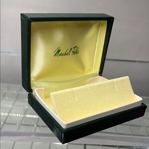 Marshall Field’s Vintage Green Leather Jewelry Box 3.5”x 2.5”x1.5”
